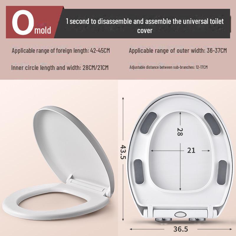 Универсальный быстроустанавливаемый чехол для сиденья унитаза с функцией замедления - утолщенные и удобные для домашнего хозяйства аксессуары