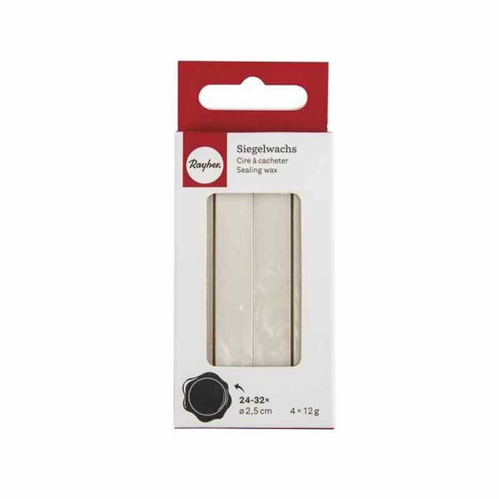 Cire à cacheter blanc métallique 12 g