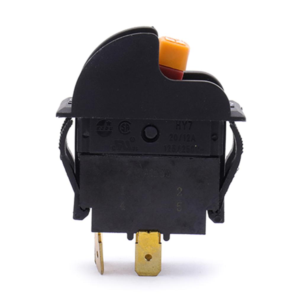 Industrial 125V/250VAC Key Locking Push Button Switches 4 Pin Electric Safety Control Heavy Duty 4 Pin Key Operated