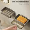 Wall Mounted Soap Dish Metal Soap Container Tray Storage Rack  Bathroom Kitchen Sink Organizer