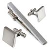 Tie Pin Cufflink Set Made In Japan Brass Tie Pin Cufflink [Tabarat] Men's (Silver)