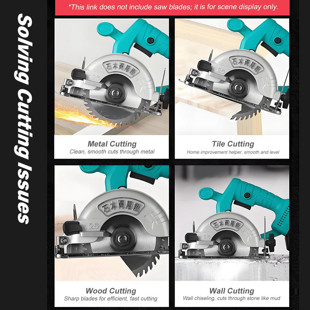 4-дюймовая аккумуляторная бесщеточная циркулярная пила, литий-ионный ручной режущий инструмент, 0-45°, 6300 об/мин, мини-электрическая циркулярная пила для DAYI