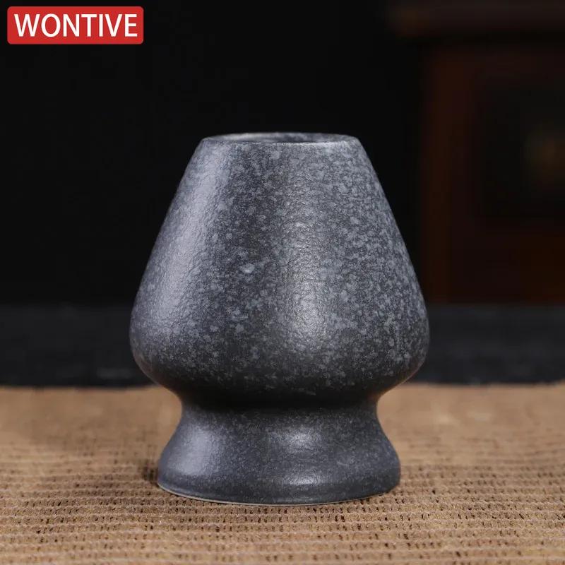 Набор для матча из черной керамики Традиционный набор для чая матча Венчик и чаша Мерная ложка Японский ручной способ приготовления матча Для начинающих