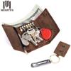MISFIT Handmade Vintage Genuine Leather Key Holder Men KeyChain Cover Leather Key Wallet Men Key Case Bag Women Key Organizer