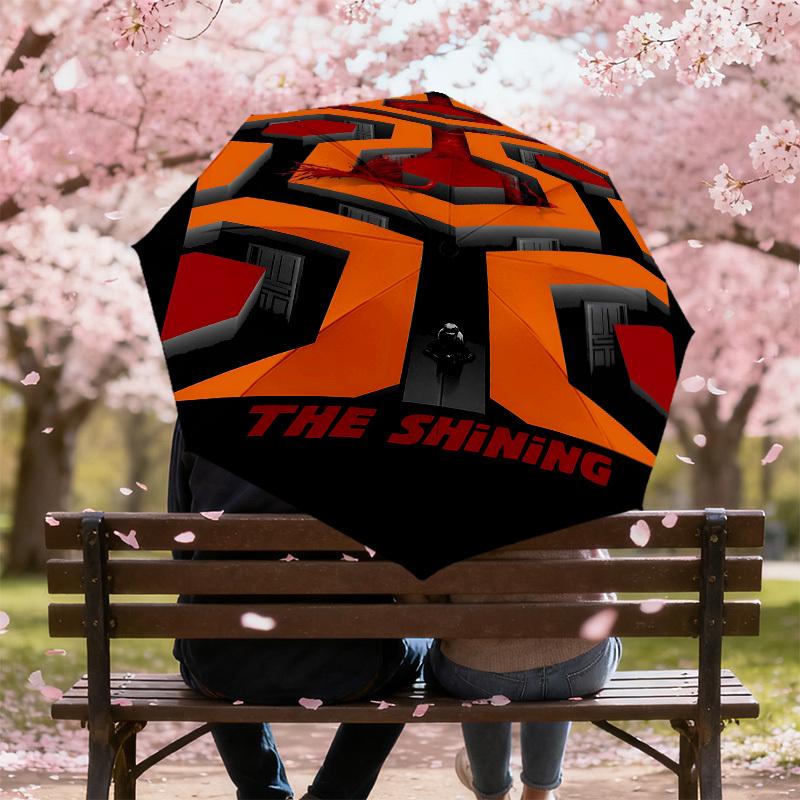 1pc THE SHINING Automatic Open/Close Umbrella Compact Folding Umbrella with 8-Rib Shaft lightweight esign, for Women/Men1190A