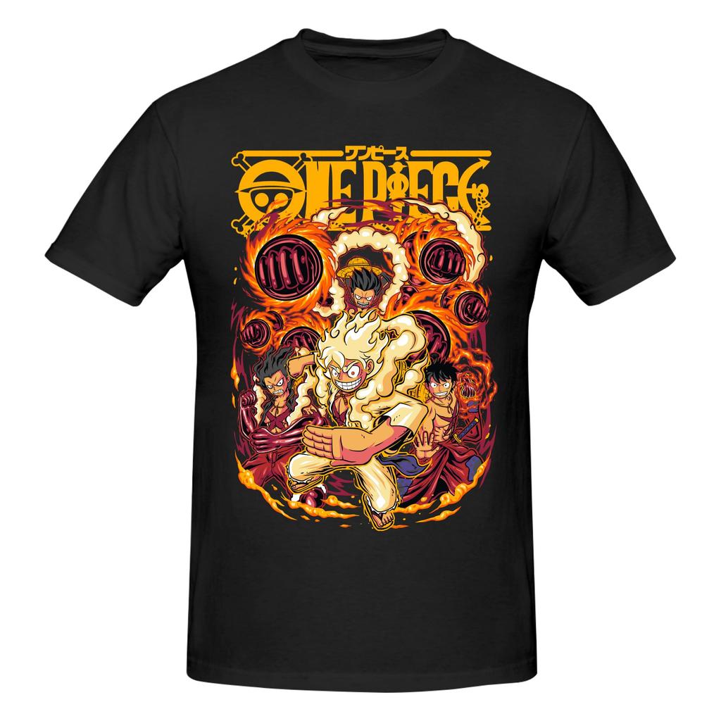 One Piece T Shirts Unisex Short Sleeve Luffy Tshirt Streetwear Casual Graphic Tee Tops 100 Cotton Loose Oversized Clothes