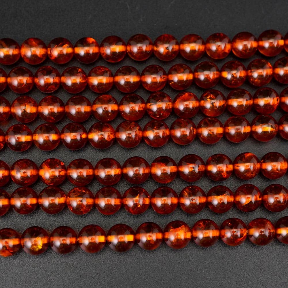 Бусины Power Stone Amber 8 мм круглые проданы Power Stone Natural Stone 1 круглый шарик 38 см Материал браслета ручной работы прибл.