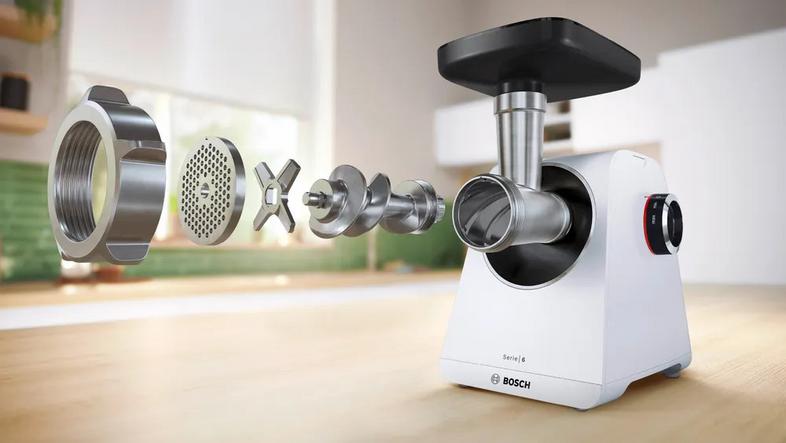 Bosch MFWS607W Series 6 MultiPower Meat Grinder, 2100 W, White