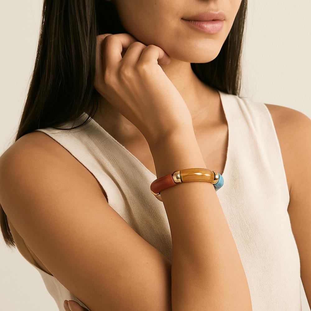 Браслеты из бамбуковых бусин, разноцветные, женские, модные, в стиле бохо, подарки