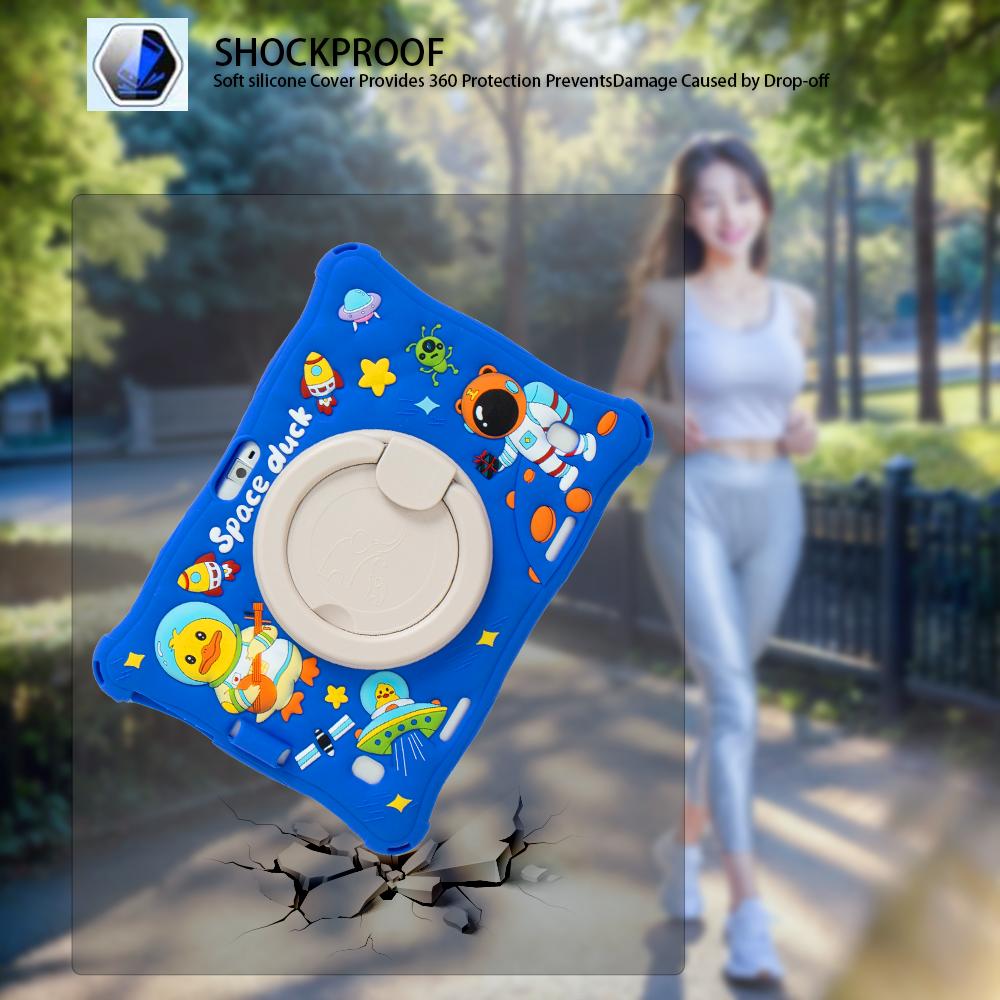 Универсальный чехол для планшета 24 см*17 см 10.1 Мягкий силиконовый для 10 10.1 Мультяшный Вращающийся Планшетный ПК на Android Силиконовый Дюймовый Мягкий Чехол