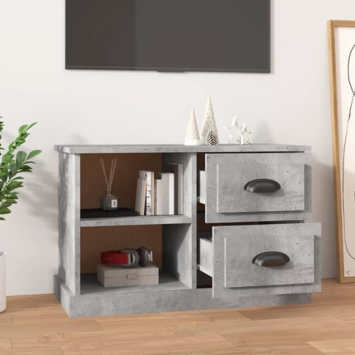 VidaXL TV Stand Concrete Grey 73x35.5x47.5 Cm Engineered Wood 816172