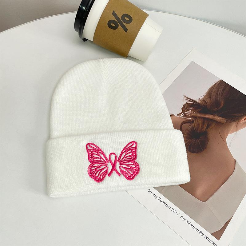 Hat Women's Autumn and Winter Bow Knitted Hat Warm Ear Protection Face Small Wool Hat Versatile Student Cold Hat