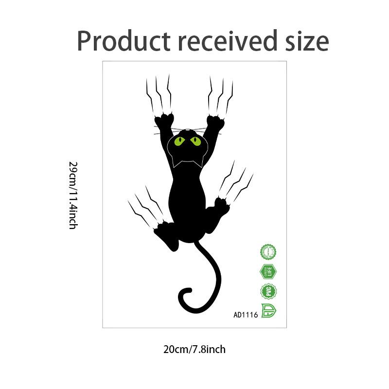 Креативная реалистичная 3D наклейка на унитаз с милым котом Vision, забавная наклейка с изображением животных для ванной комнаты, декор крышки унитаза, самоклеящаяся ПВХ, водонепроницаемая картина