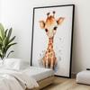 Radosna Żyrafa Z Dżungli Radosna Żyrafa Z Dżungli, 50X70 Cm, Bez Ramy, Płótno Premium Na Blejtramie