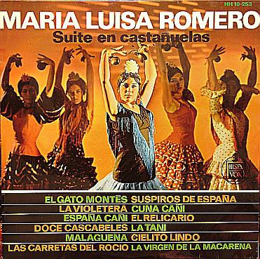 LP Пластинка МАРИЯ ЛУИСА РОМЕРО - Сюита для кастаньет HH10253 Hispavox 1963 Испания Латинская Подержанная