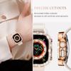Алмазный чехол для Apple Watch Case Ultra/Ultra 2 49 мм Аксессуары Защитный Алмазный Жесткий Поликарбонатный Бампер Рамка iWatch Защитные Чехлы