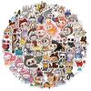 50Pcs Cute Cartoon Labubu Stickers Kawaii Water Bottle Stickers for Kids Teens, Waterproof Vinyl Stickers, Aesthetic Laptop