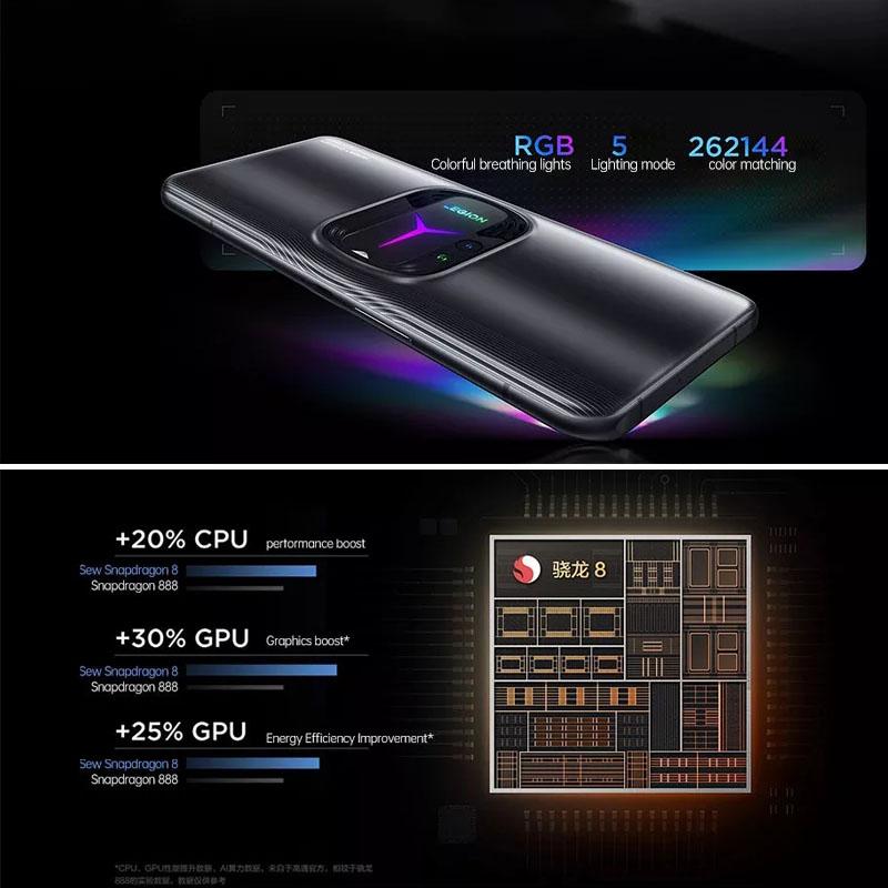 Китайский ПЗУ, игровой смартфон Lenovo Legion Y90, 5G, 6,92 дюйма, 144 Гц, AMOLED, Snapdragon 8 Gen 1, восьмиядерный процессор, 64 МП + 13 МП, Android 12, NFC