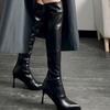 2025 Early Fall Boots Over Knee Boots Pointed High Heel Sexy Hottie Small Elastic Skinny Boots Women.