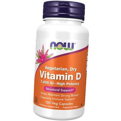 Вегетарианский Витамин Д, Vegetarian Dry Vitamin D 1000, 120вегкапс (36128419)