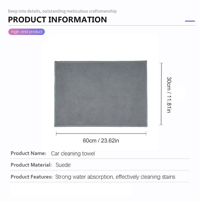 Car Double-Faced Plush Absorbent Towel Cleaning Drying Cloth For Porsche Cayenne Panamera Macan Boxster Cayman 718 911 Sticker
