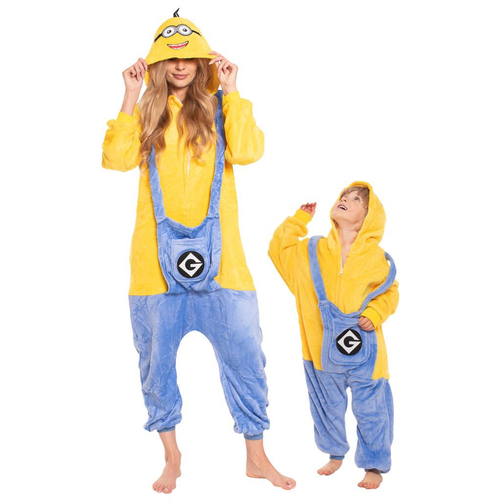 Piżama dla dzieci dziecięca kigurumi onesie kostium minionek żółty 115-125