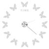 Large Wall Sticker Clock Butterfly Shape Innovation DIY Modern Art Living Room DecorationSilver