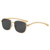 New square square round face sunglasses retro fashion driving sunshade glasses metal sunglasses women's tide