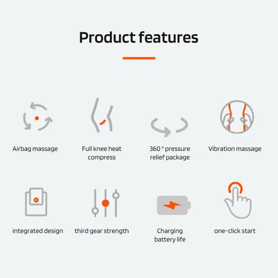 Воздушный компрессионный массажер, 3 режима, регулируемый на 360 градусов, полный охват, перезаряжаемый электрический массажер для глубоких тканей, устройство для массажа ног и ступней