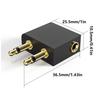 Standard 3.5mm Port Aircraft Headphone Adapter Gold Plated Sound Splitter Wear Resistant 3.5 Headphone Plug Converter