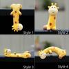 3D Desk Toy Giraffe Screen Figurine Lying Animal Giraffe Ornament Model  Auto Interior
