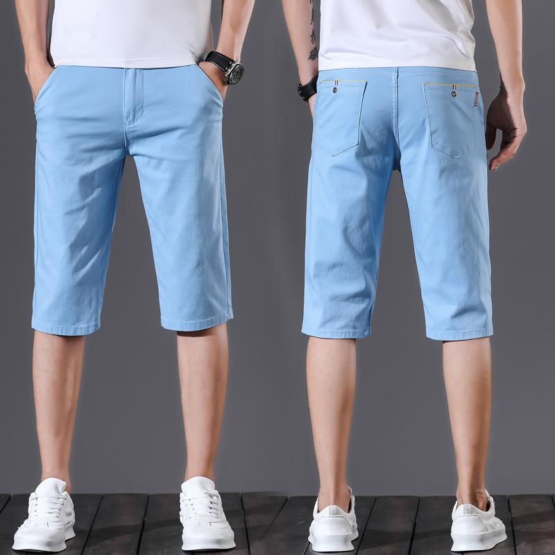 2024 Летние тонкие шорты мужские брюки длиной семь четвертей Повседневные свободные брюки длиной пять четвертей средние модные брюки мужские брюки для верховой езды