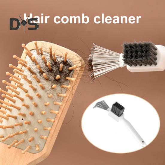 2 шт. инструмент для чистки расчески из нержавеющей стали щетка для чистки волос 2 в 1 очиститель расчески с деревянной ручкой инструмент для чистки расчески