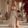 Tassels Fringe Waist Belt Embroidery Floral Triangular Belt Triangle Waistband  Dress Jeans Decor
