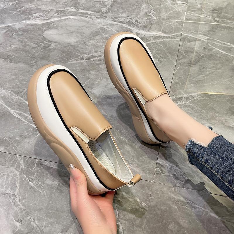 Women Flat Shoes 2024 New Thick Sole Sneakers Women's Sports Fashion Casual Running Women's Spring Autumn Designer Casual Shoes