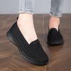 Spring Summer Breathable Knitted Flats for Women 2025 Comfortable Slip On Mom Shoes Woman Slip On Non Slip Casual Sneaker Female