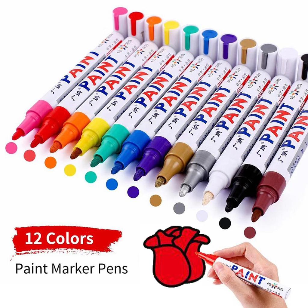 Paint Colors Marker Pen Fine Paint Oil Based Art Pen Metal Glass Waterproof 15ml
