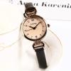 Quartz Watch Women PU Leather Thin Strap Wristwatch Ladies Watches Solid Color Fashion Women Gift Watch Relojes Para Mujer