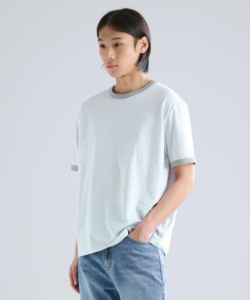 ZPLISH Tl Cotton Ringer Half Tea Light Grey