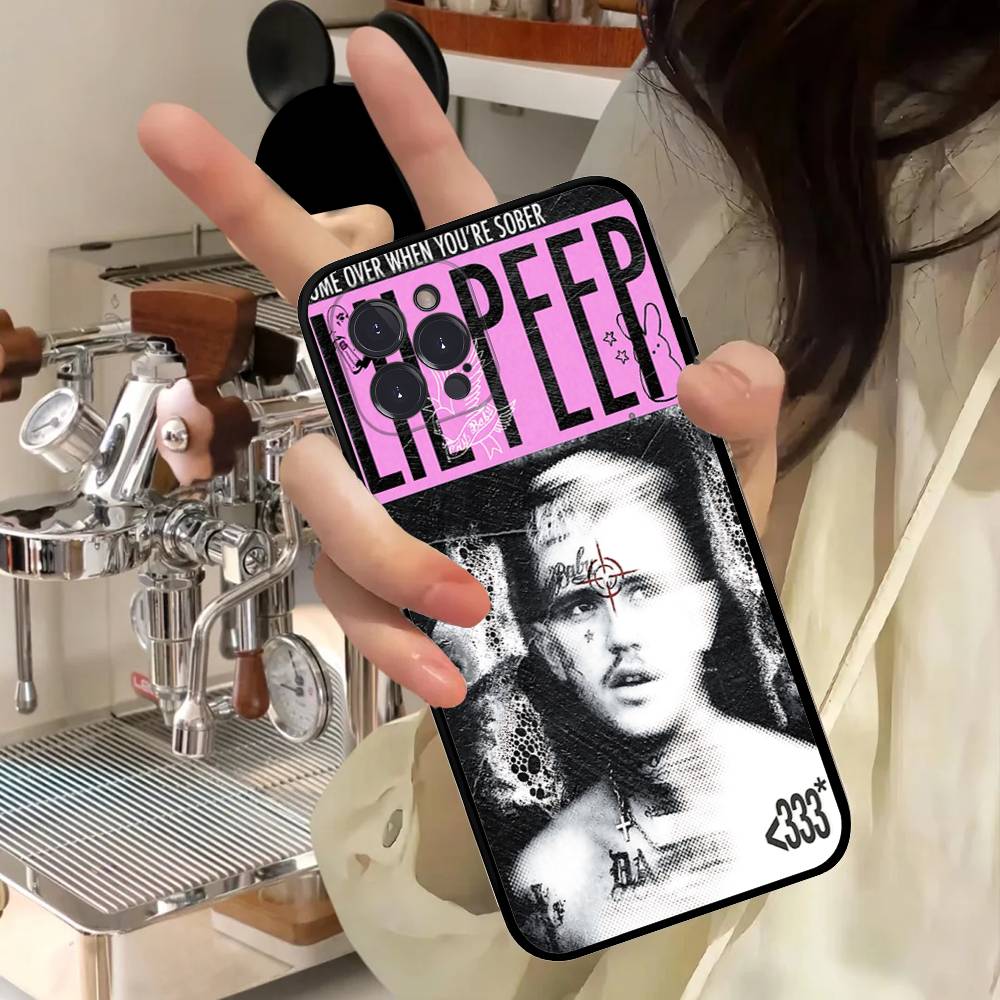 Чехол для телефона из силикона с изображением певца-рэпера L-Lil Peep Для IPhone 11 12 13 14 15 16 17 Pro Max Черный чехол