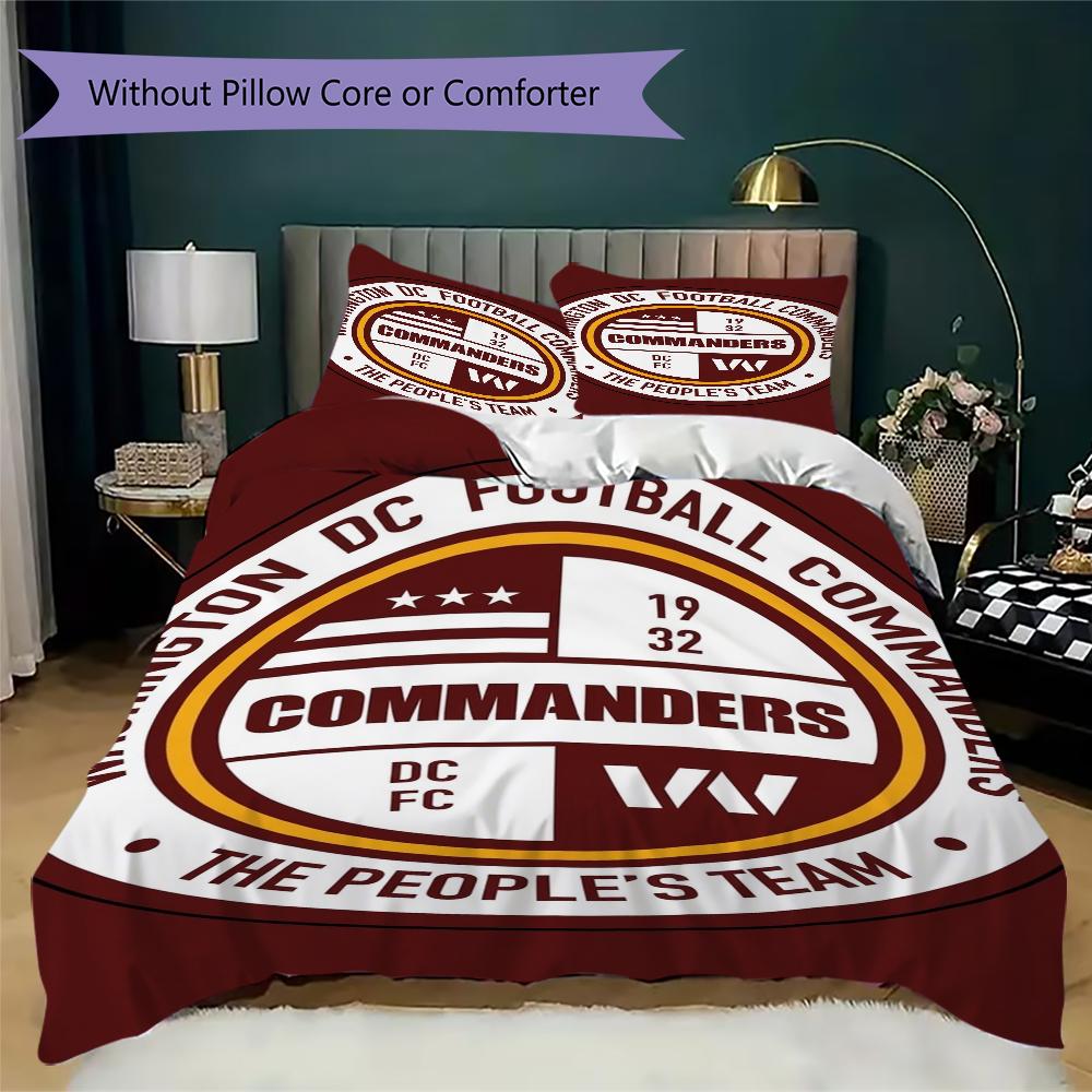Washington Commanders Pattern Bedding uilt Set uilt Cover Pillowcase Home Decoration Birthday Gift (1*duvet cover + 2*pillowcase without core)