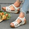 Women's Summer Fashion Wedge Sandals Lightweight Buckle Strap Platform Gladiator Sandals Woman Comfort Non Slip Beach Sandalias