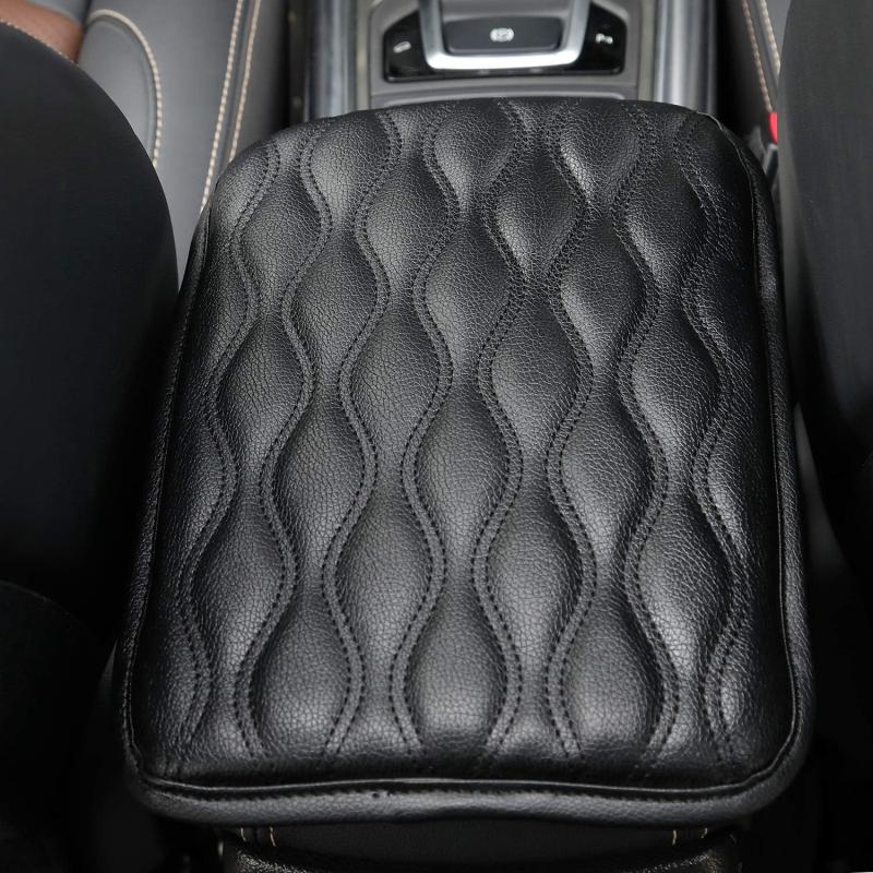 Waterproof PU Leather Car Armrest Mat Universal Interior Auto Armrests Storage Box Cover Pad Dust-proof Armrest Protector