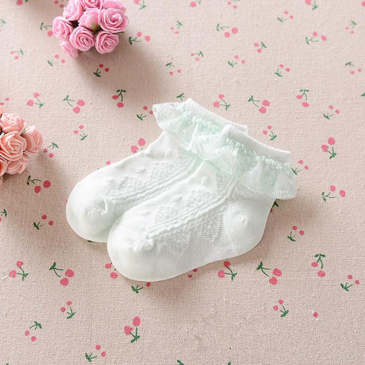 0 To 6 Yrs Cotton Eyelet Flower Socks Toddler Baby Child Girls Ruffle Lace Ankle Cotton Dress Socks Princess Summer