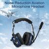 Noise Cancelling Aviation Microphone Headset Walkie-talkie Earpiece Vox Volume Adjustment For Kenwood Uv-5r H777