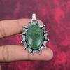 Кулон с зеленым авантюрином, ювелирные изделия из стерлингового серебра 925 пробы, подвеска с драгоценным камнем, подарок для нее, изящные ювелирные изделия ручной работы