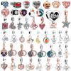European Style DIY Charm Beads for Jewelry Making, Gold Plated CZ Heart Animal Dangle Charms, Pandora Compatible Bracelet Necklace Accessories