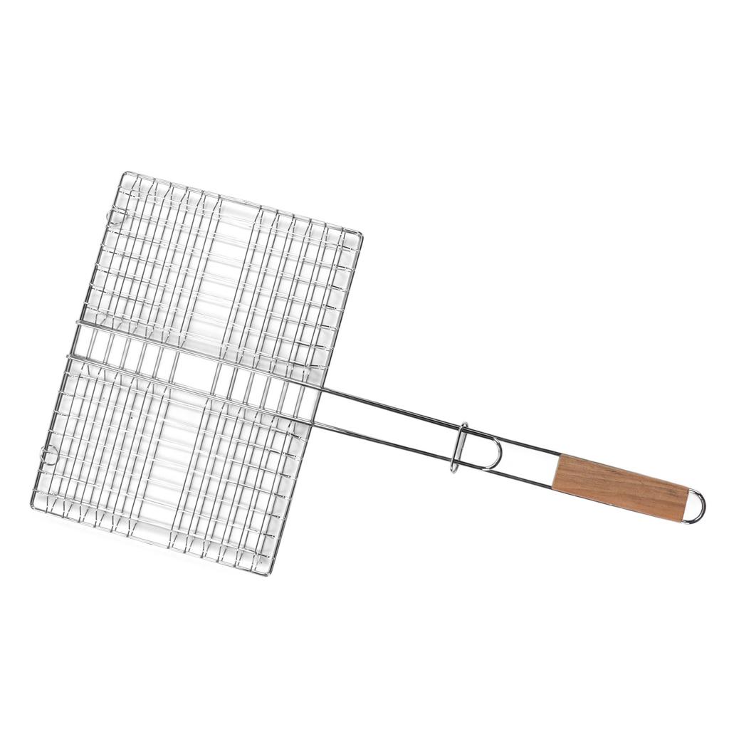 Корзина для гриля барбекю Хромированная сталь Устойчивая к ржавчине Многоцелевая корзина для гриля рыбы для улицы