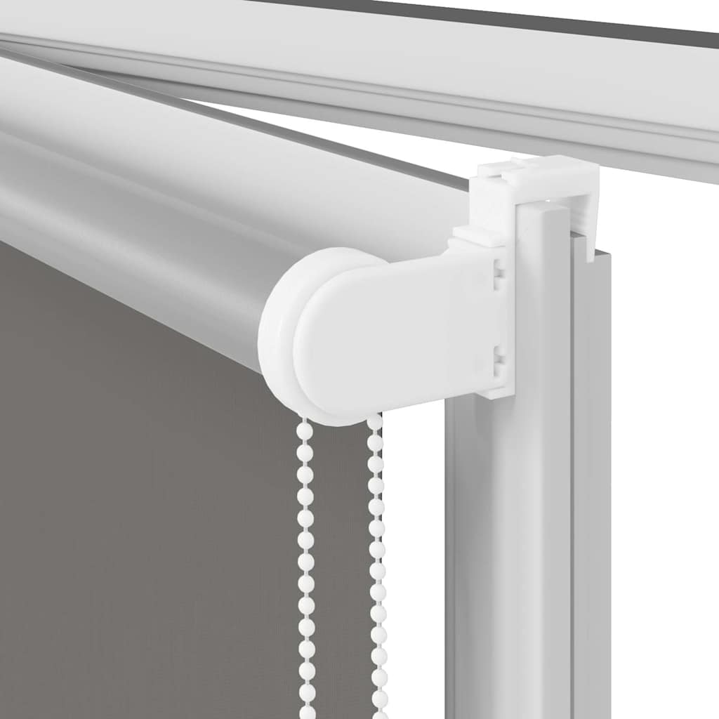 Blackout Roller Blind Grey 150x150 cm Fabric Width 146.6 cm Polyester