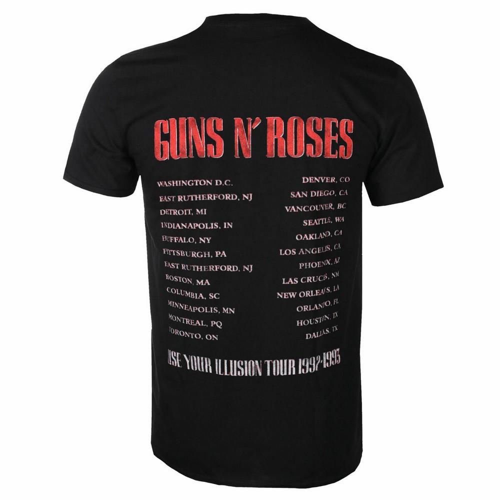 Guns N Roses Футболка унисекс с принтом на спине для взрослых Illusion Tour